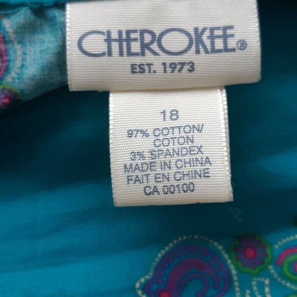 Vintage Skirt Size 18 Flare Drop Waist Blue Paisley Ethnic Boho Hippy Cotton - Picture 5 of 5